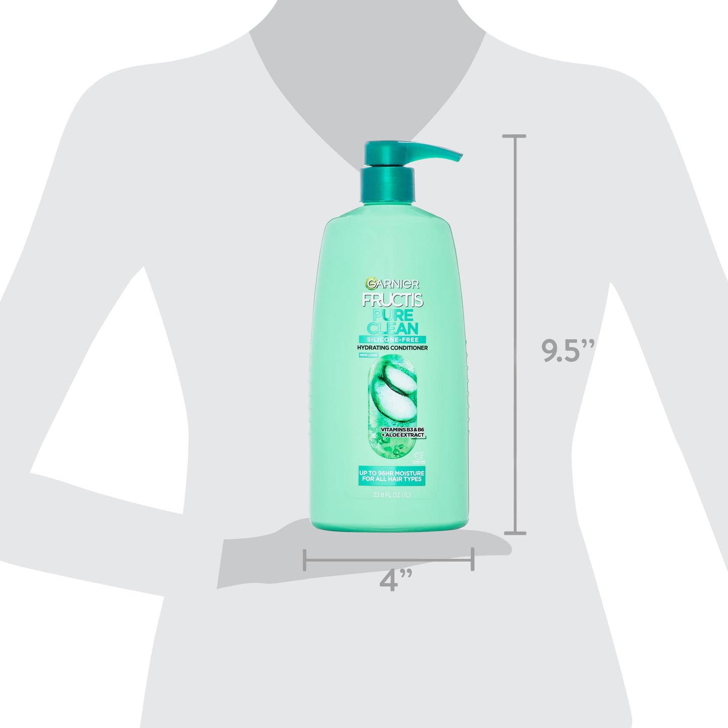 Garnier Fructis Pure Clean Hydrating Conditioner with Aloe Extract, 33.8 fl oz