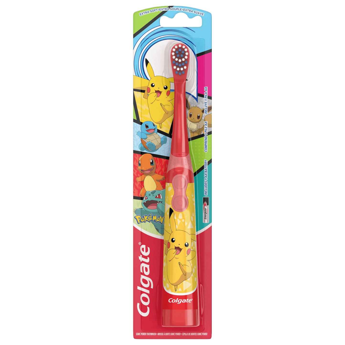Colgate Kids Pokemon Battery Toothbrush, Extra Soft, Children 3+, 1 Pack