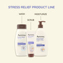 Aveeno Stress Relief Moisturizing Body and Hand Lotion with Prebiotic Oat, Lavender Scent, 18 oz