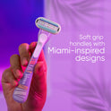 Venus Miami Midnight Smooth Women's Disposable Razors, 3 ct