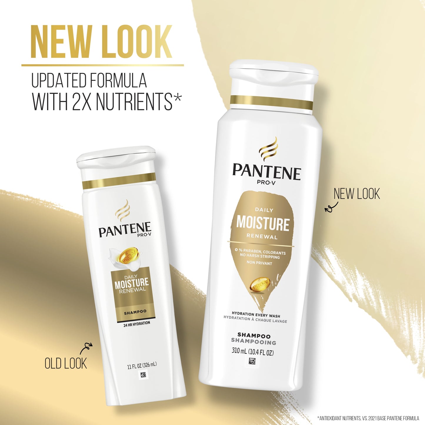 Pantene Pro-V Daily Moisture Renewal Shampoo, All Hair Types, 10.4 fl oz