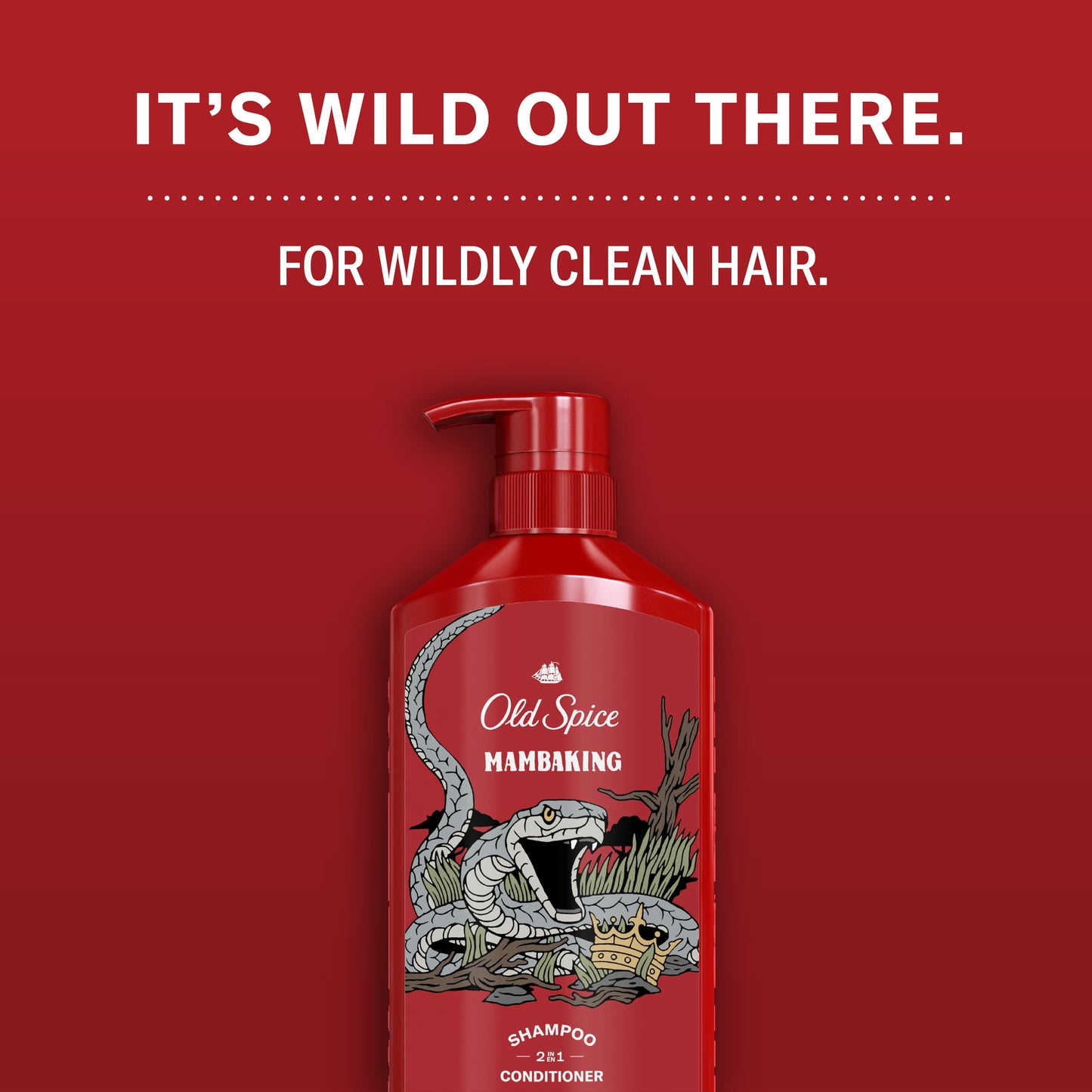 Old Spice Mamba King 2n1 Men's Shampoo and Conditioner, All Hair Types, 21.9 fl oz