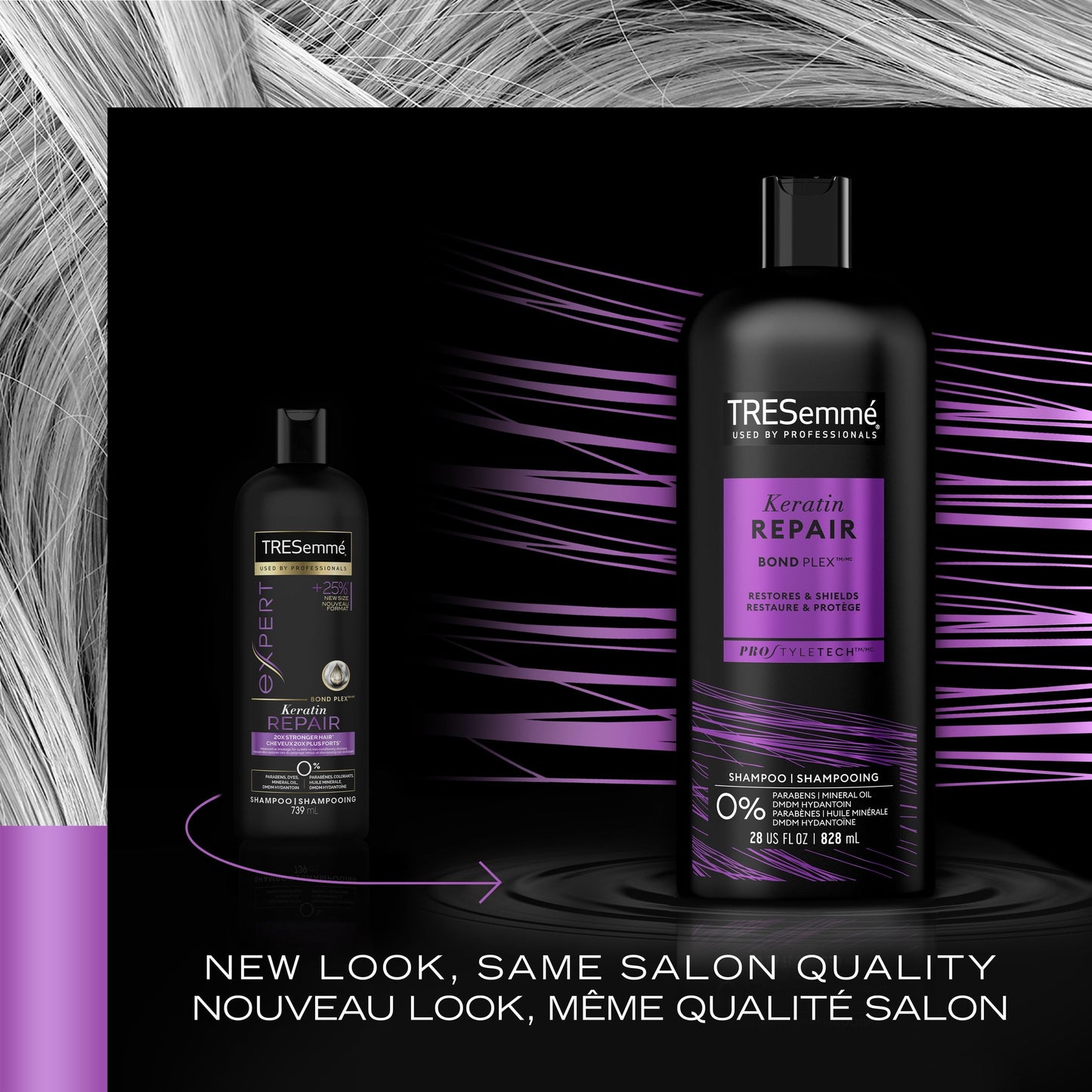 TRESemme Keratin Repair Restores and Shields Daily Shampoo for All Hair Types, 28 fl oz