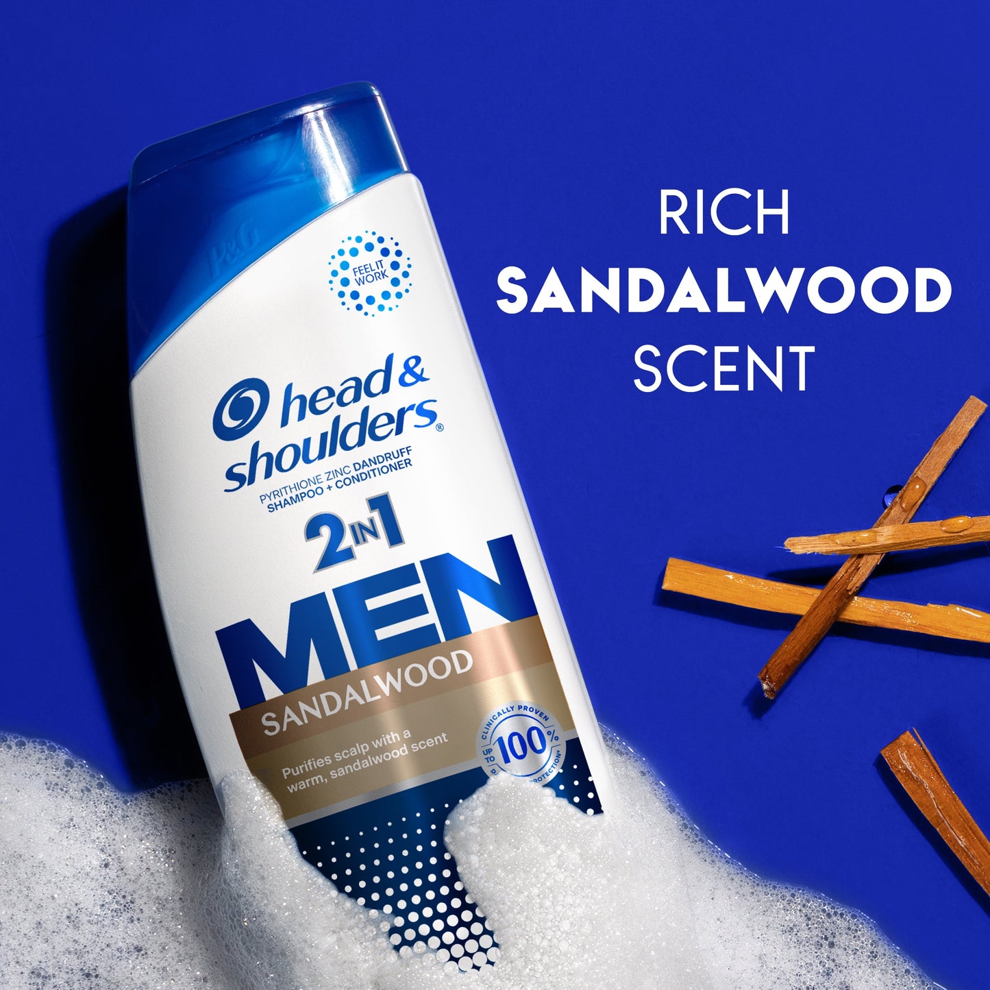 Head and Shoulders Men's Dandruff Shampoo, Sandalwood, 12.5 fl oz