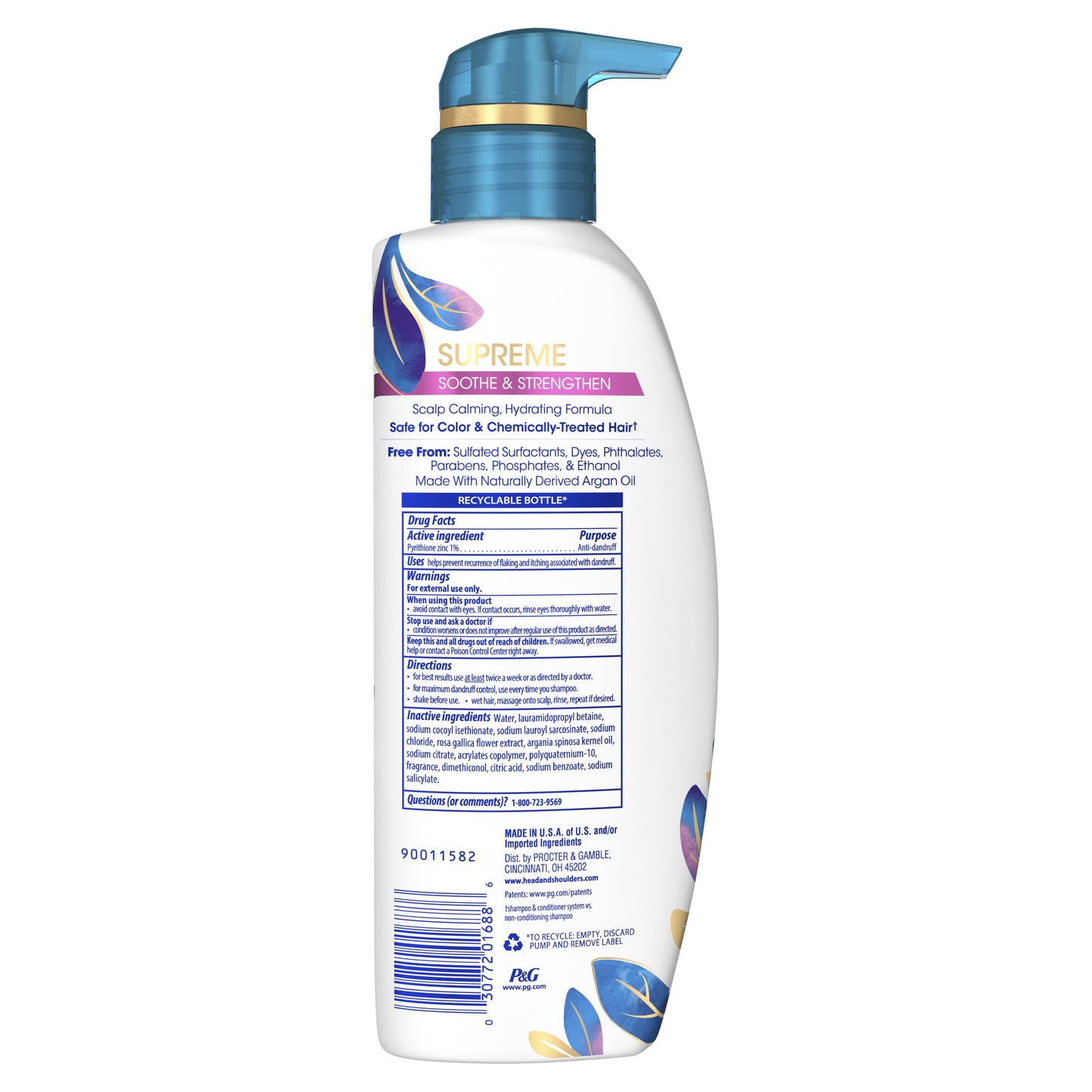 Head & Shoulders Supreme Soothe & Strengthen Shampoo, All Hair Types, 11.8 fl oz
