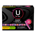 U by Kotex Click Compact Multipack Tampons, Regular/Super, Unscented, 30 Count