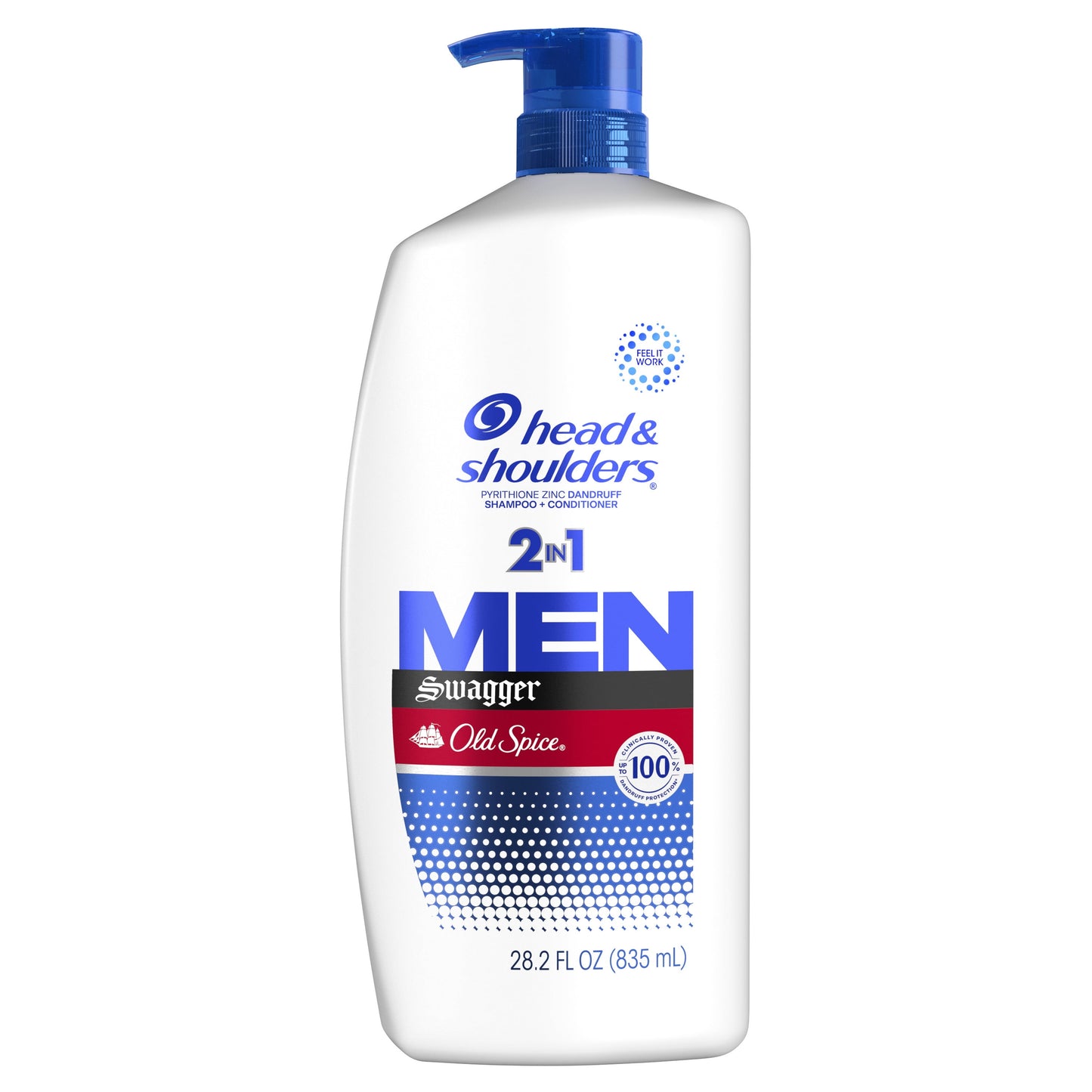 Head & Shoulders Men's 2 in 1 Dandruff Shampoo and Conditioner, Old Spice Swagger, 28.2 fl oz