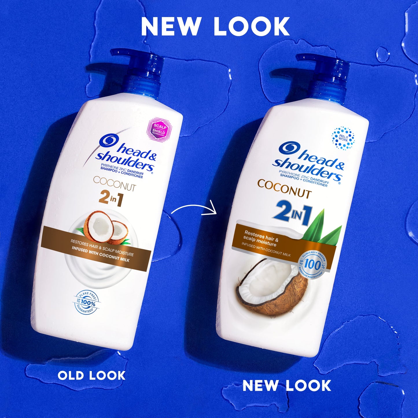 Head & Shoulders 2 in 1 Dandruff Shampoo and Conditioner, Coconut, 28.2 oz