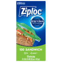 Ziploc® Brand Sandwich Bags with Grip 'n Seal Technology, 100 Count