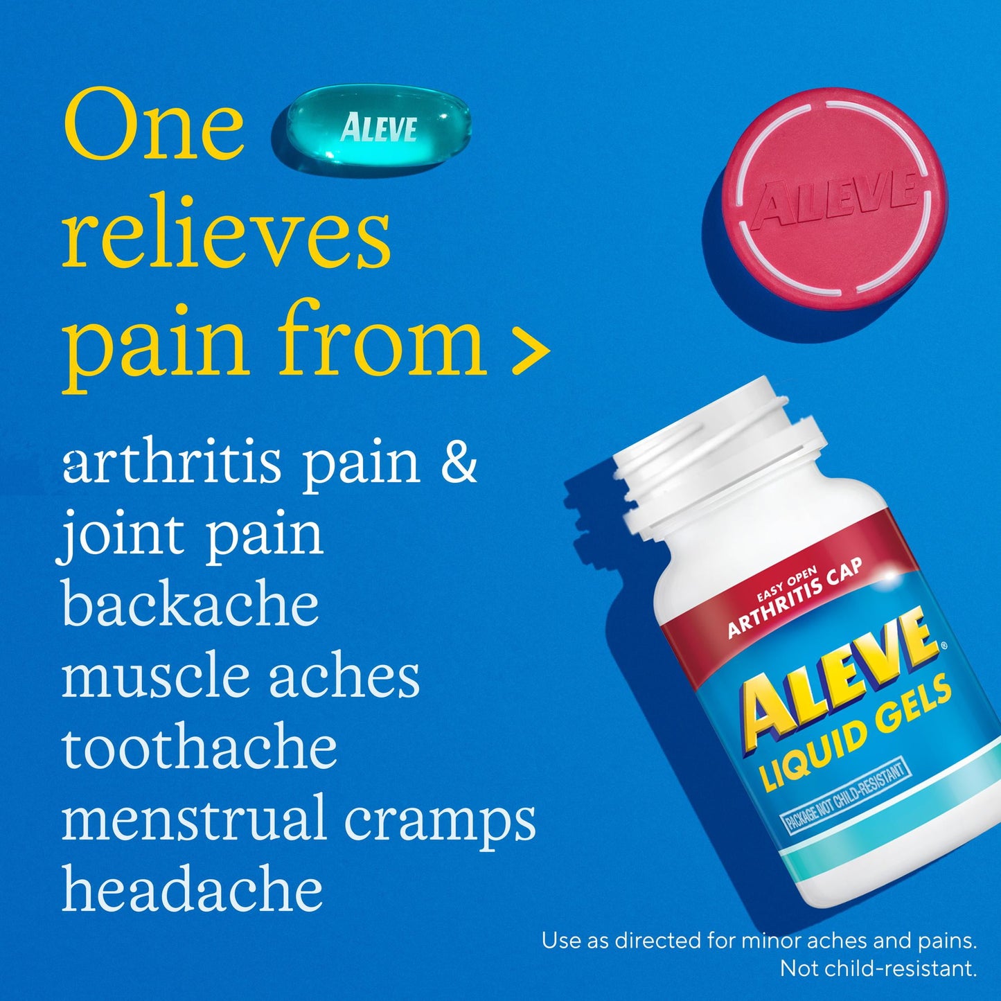 Aleve Liquid Gels Easy Open Arthritis Cap Naproxen Sodium Pain Reliever, 80 Count
