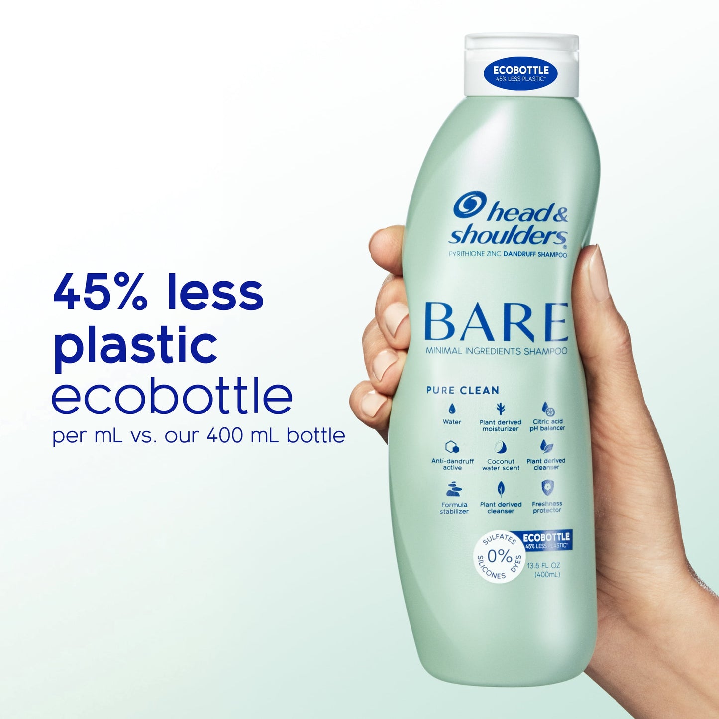 Head & Shoulders BARE Soothing Hydration Dandruff Shampoo, Anti-Dandruff, 13.5 oz