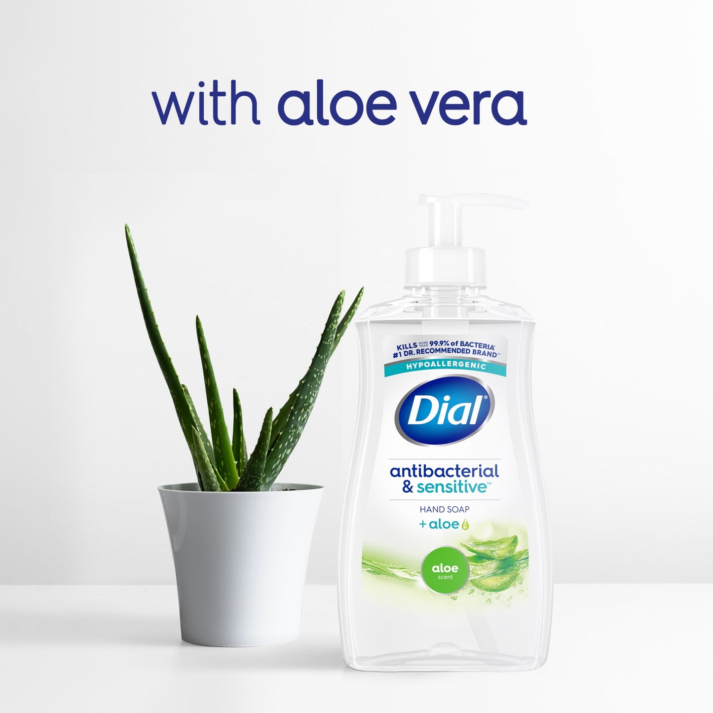 Dial Antibacterial Liquid Hand Soap, Aloe Scent, 11 fl oz