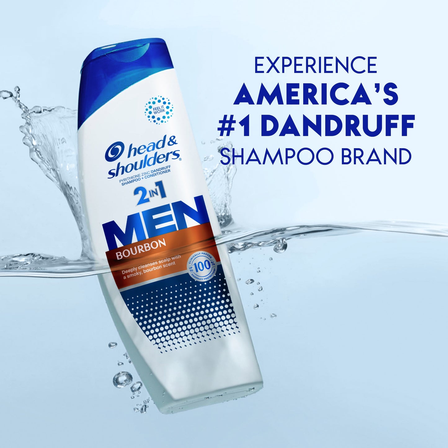 Head and Shoulders Men's Dandruff Shampoo, Bourbon, 12.5 fl oz