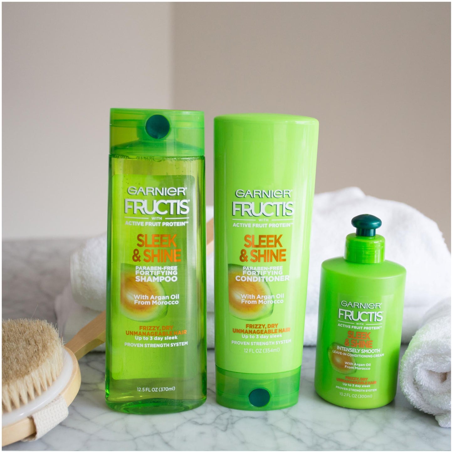 Garnier Fructis Sleek and Shine Leave in Conditioning Cream, 20.4 fl oz