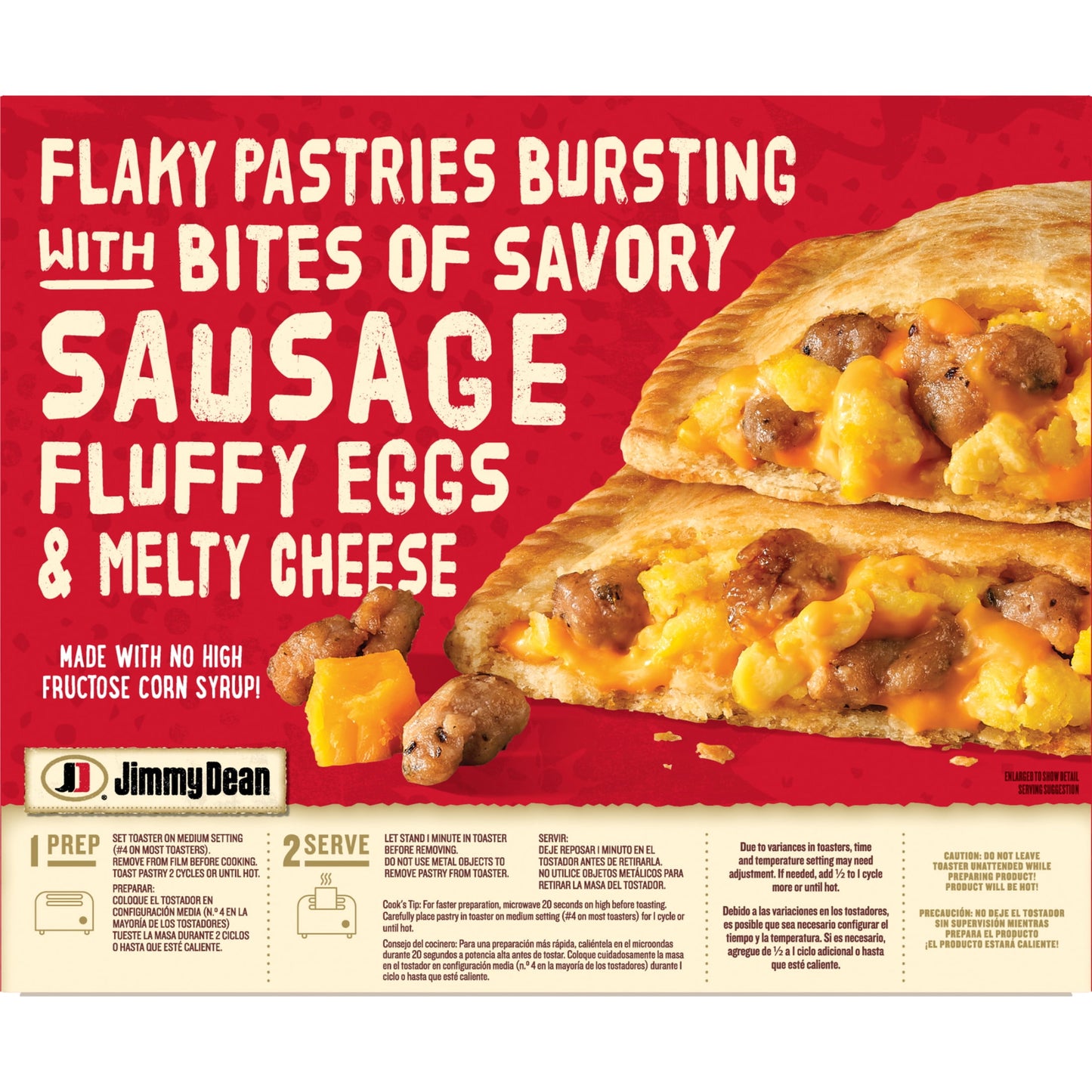 Jimmy Dean, Sausage, Egg & Cheese, Toaster Pop-Ups, 18.4 oz, 8 Count (Frozen)