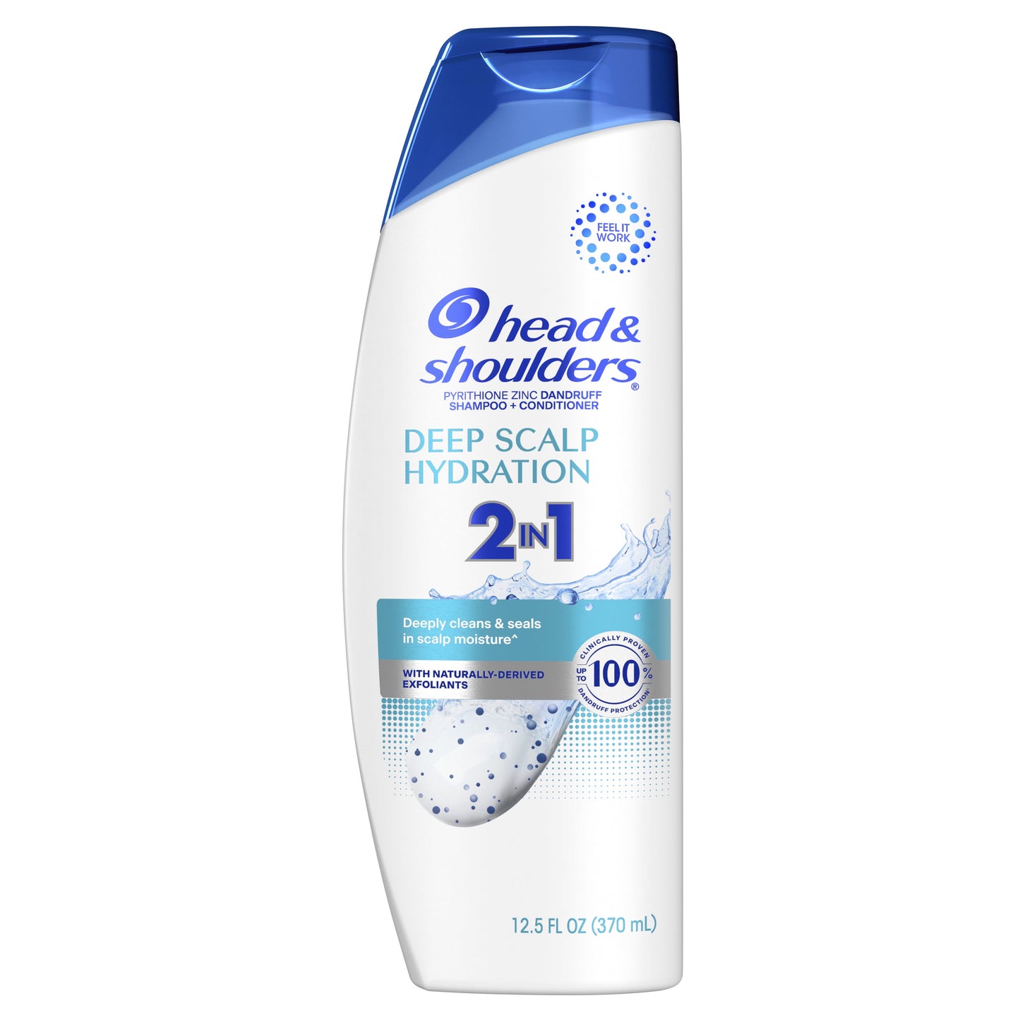 Head & Shoulders 2 in 1 Dandruff Shampoo and Conditioner, Deep Scalp Hydration, 12.5 fl oz