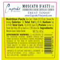 Cupcake Vineyards Moscato White Dessert Wine, 187 ml Glass, ABV 5.50%