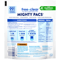 all Mighty Pacs Laundry Detergent Pacs, Free Clear for Sensitive Skin, Unscented and Dye Free, 19 Count