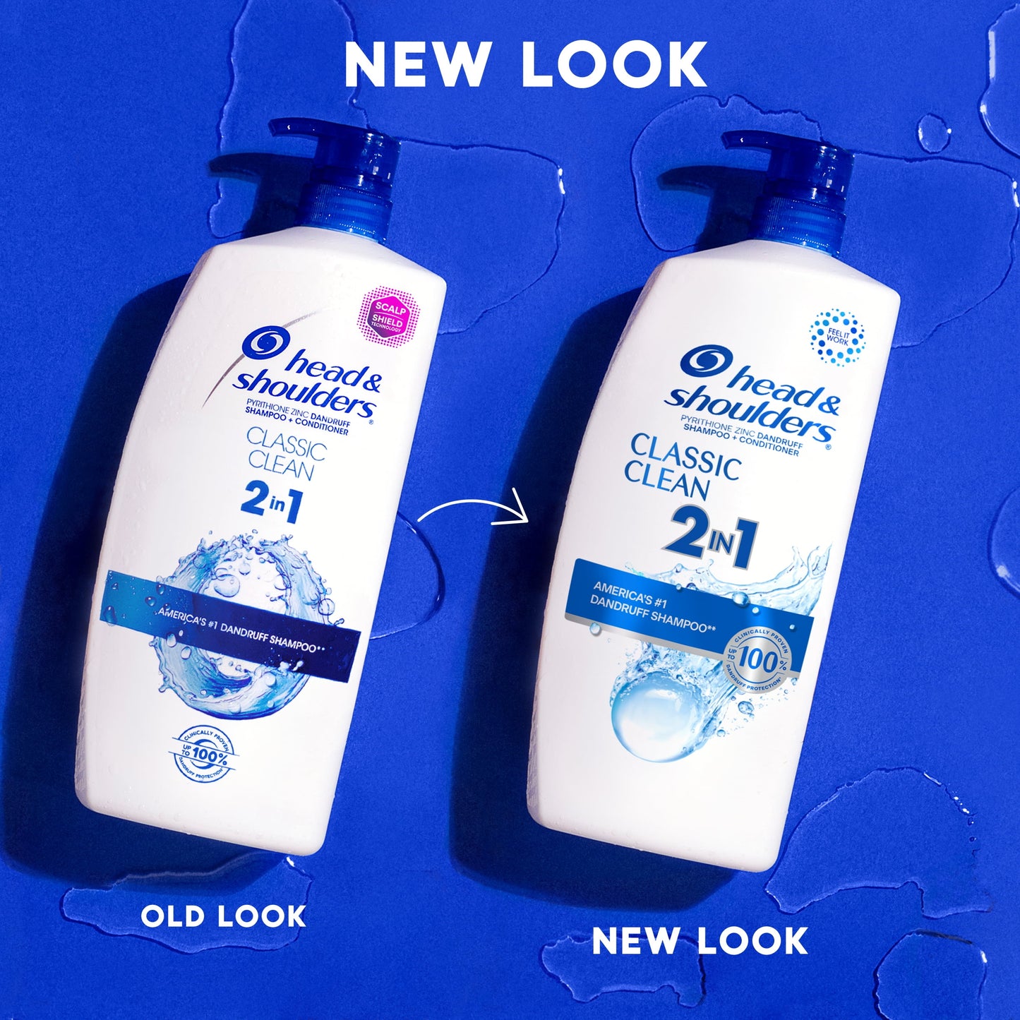 Head & Shoulders 2 in 1 Dandruff Shampoo and Conditioner, Classic Clean, 28.2 fl oz, For All Hair Types