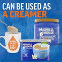 Maxwell House International French Vanilla Sugar Free Decaf Instant Coffee, Decaffeinated, 4 oz. Canister