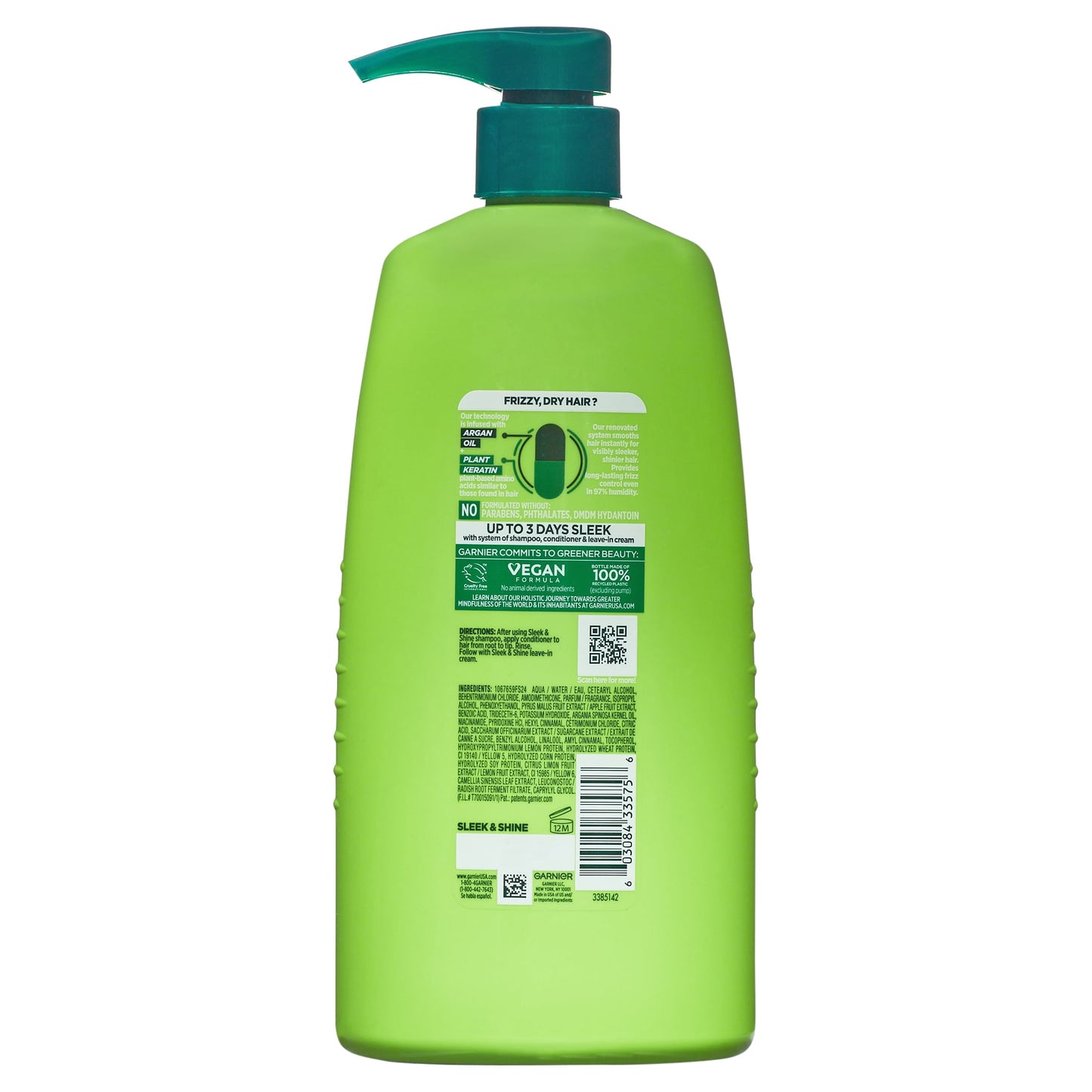Garnier Fructis Sleek and Shine Smoothing Conditioner with Argan Oil, 33.8 fl oz