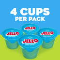 Jell-O Lemon-Lime Sugar Free Jello Cups Gelatin Snack, 4 Ct Cups