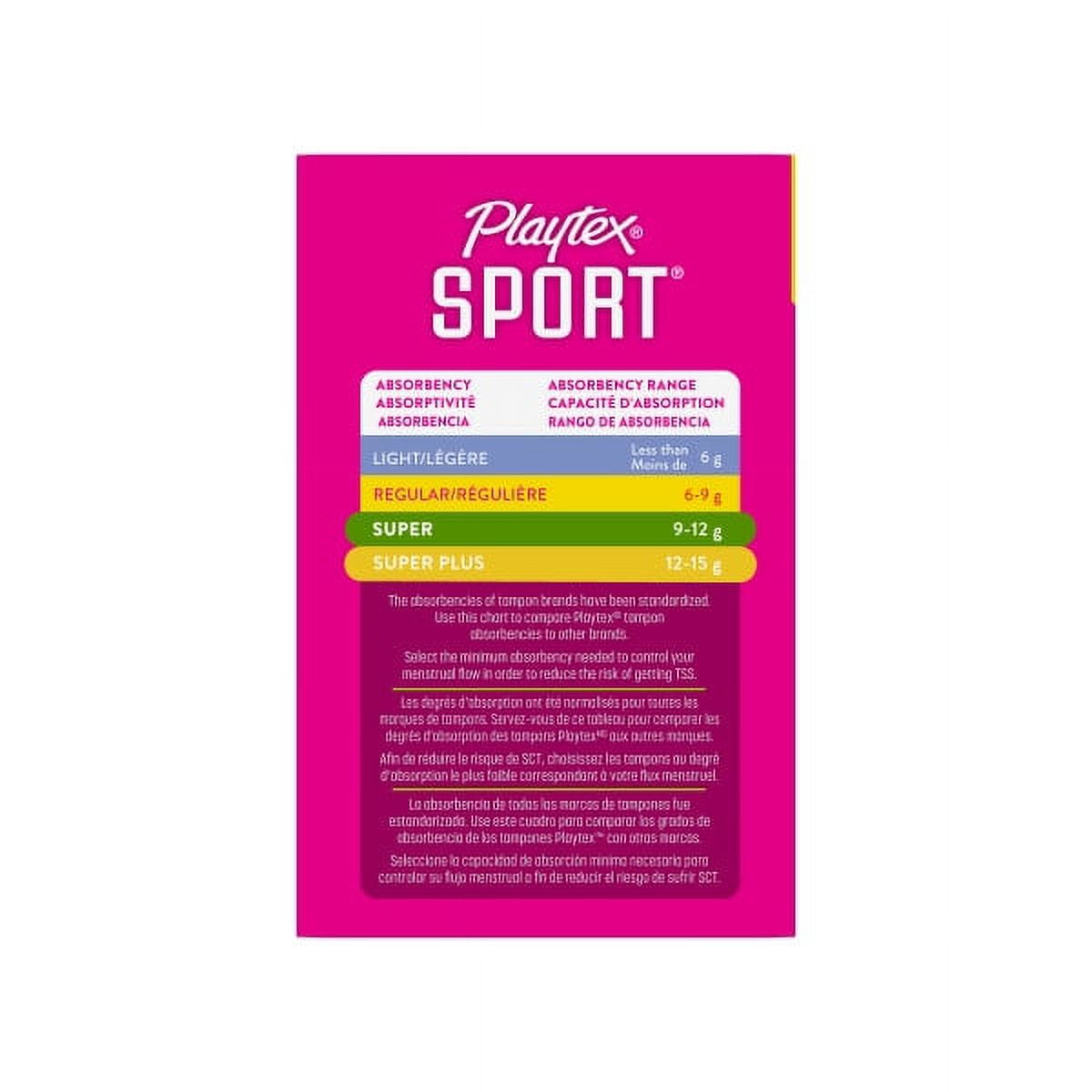 Playtex Sport Tampons, Multipack Super & Super Plus, Super 16 Ct, Super Plus 16 Ct, 32 Total Tampons