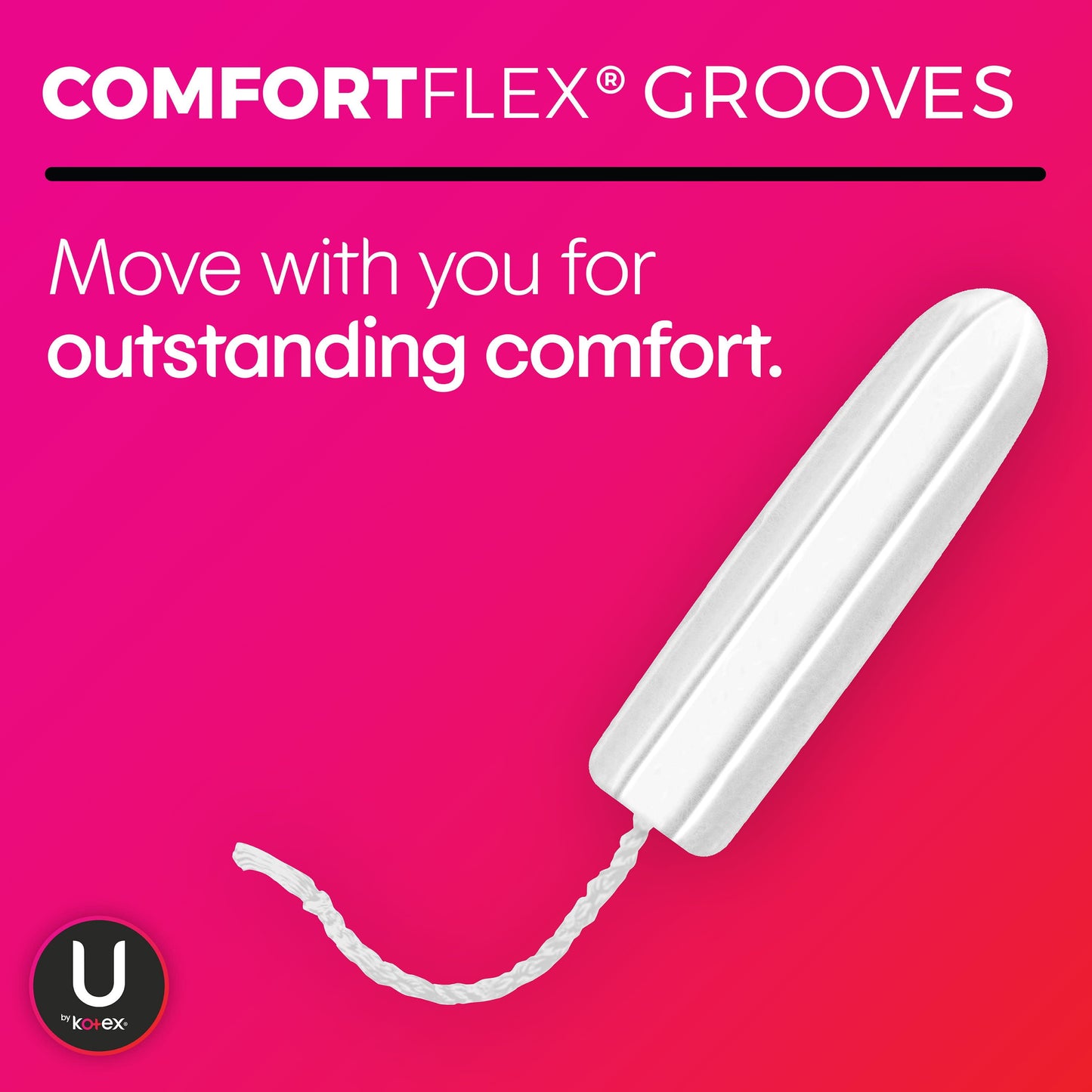 U by Kotex Click Compact Tampons, Regular, Unscented, 16 Count