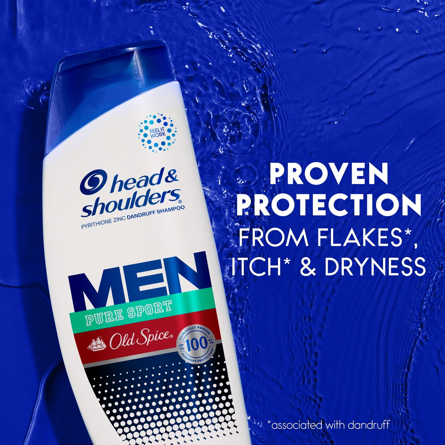 Head & Shoulders Mens Dandruff Shampoo, Old Spice Pure Sport, 20.7 oz