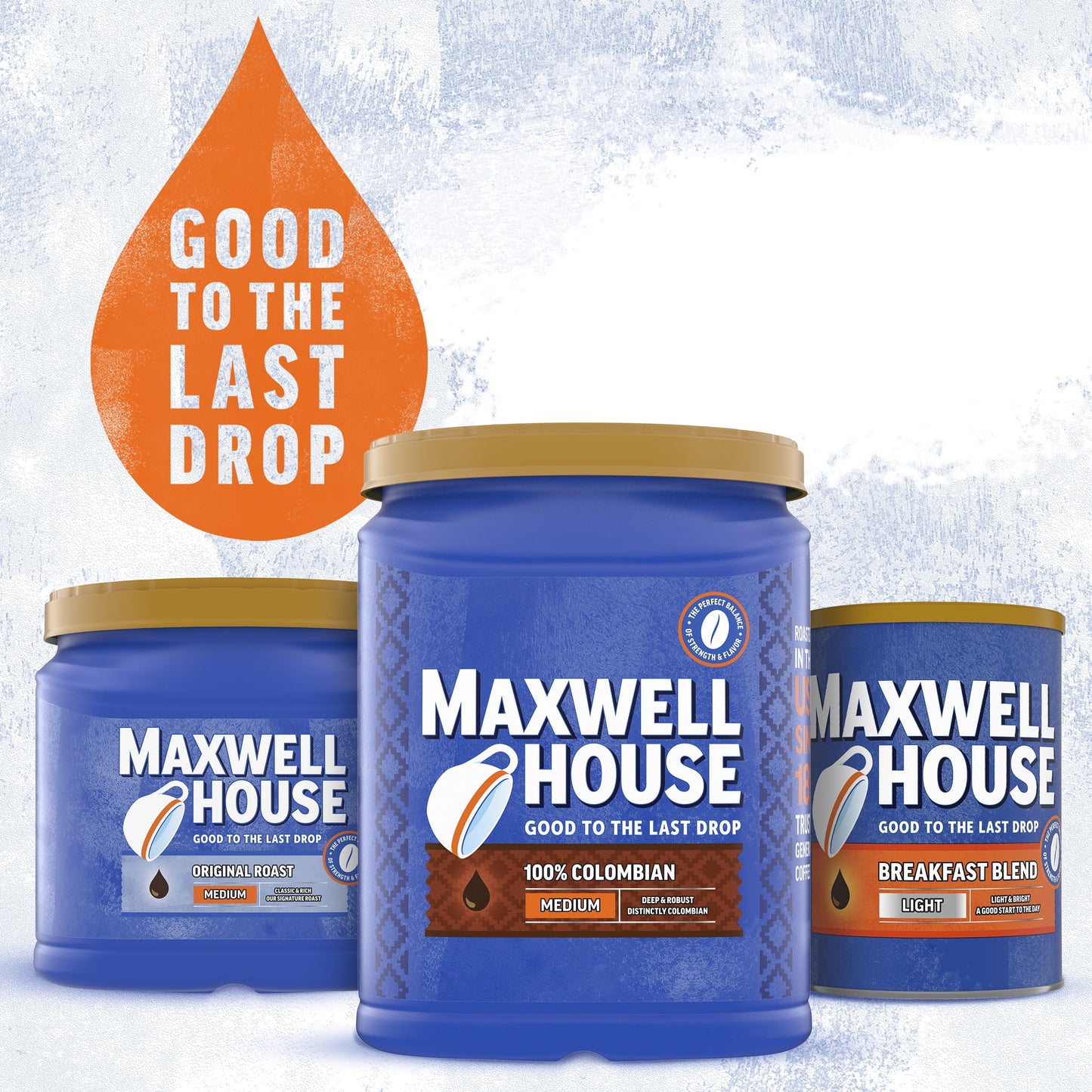 Maxwell House Medium Roast 100% Colombian Ground Coffee, 37.7 oz. Canister
