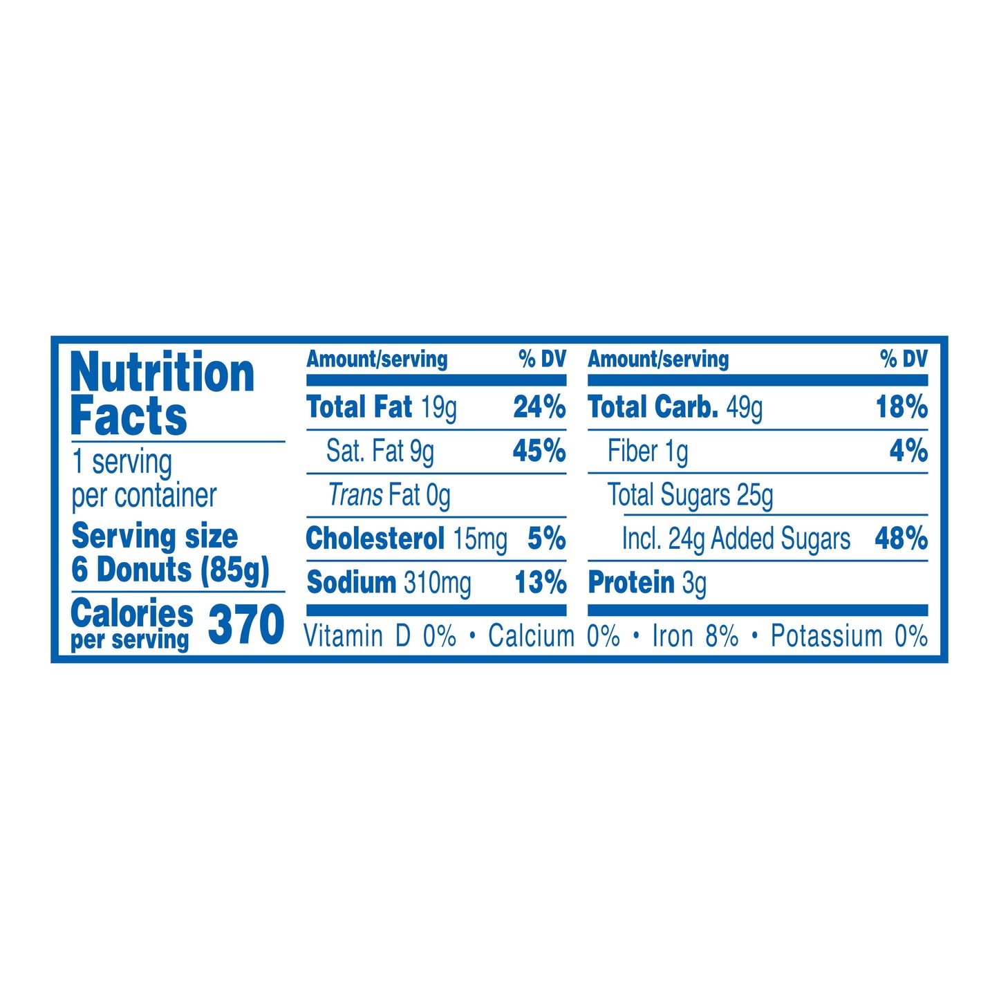 Hostess Powdered Sugar Donettes, Single Serve, 6 Count, 3 oz