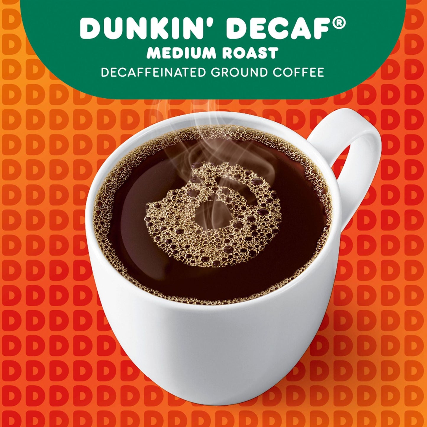 Dunkin' Original Blend Medium Roast Decaf Ground Coffee, 30 Ounce Canister (Packaging May Vary)