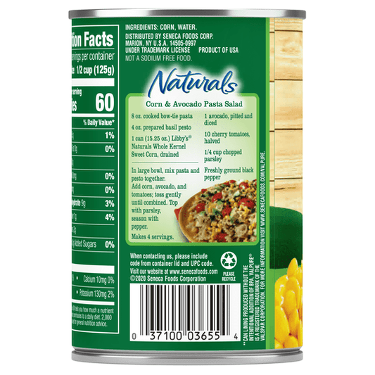 Libby's Naturals Canned Sweet Corn, 15.25 oz Can
