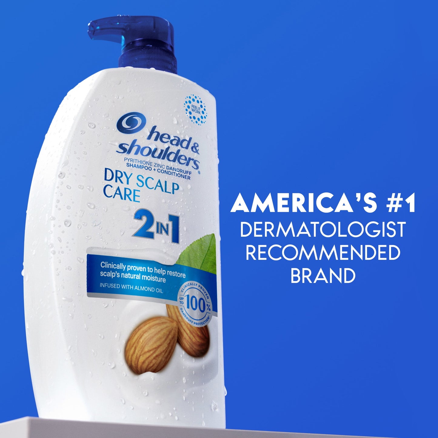 Head & Shoulders 2 in 1 Dandruff Shampoo and Conditioner, Dry Scalp Care, 28.2 oz