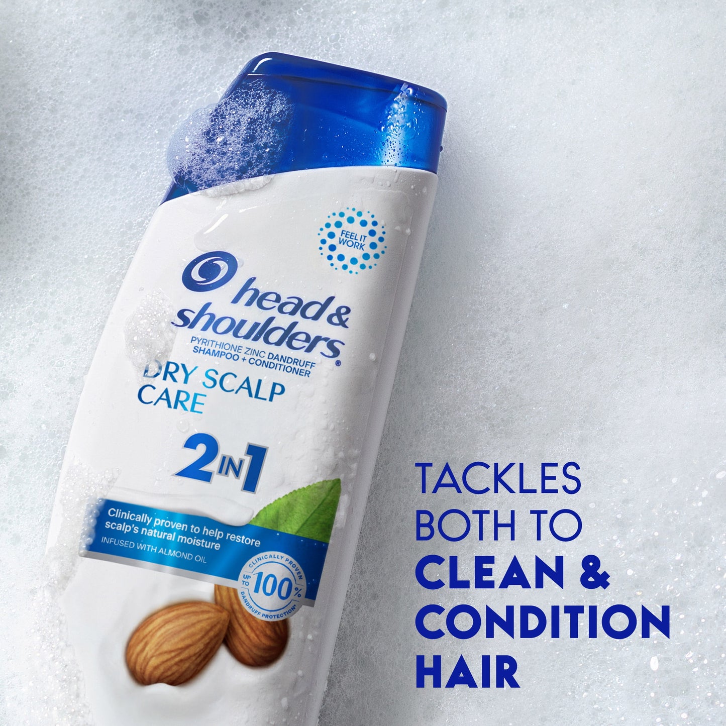 Head & Shoulders 2 in 1 Dandruff Shampoo and Conditioner, Dry Scalp Care 20.7 fl oz