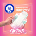 Always Radiant Teen Pads with Wings, Size 1, Regular Absorbency, 42 CT