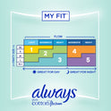 Always Pure Cotton Feminine Pads With Wings, Size 1, Regular Absorbency, 28 CT