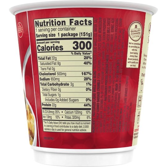 Jimmy Dean Simple Scrambles Meat Lovers Quick Breakfast Cup, 5.35 oz
