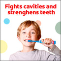 Colgate Kids Toothpaste with Fluoride, Kids Cavity Protection Toothpaste, Mild Bubble Fruit Flavor, 2 Pack, 4.6 oz Tubes