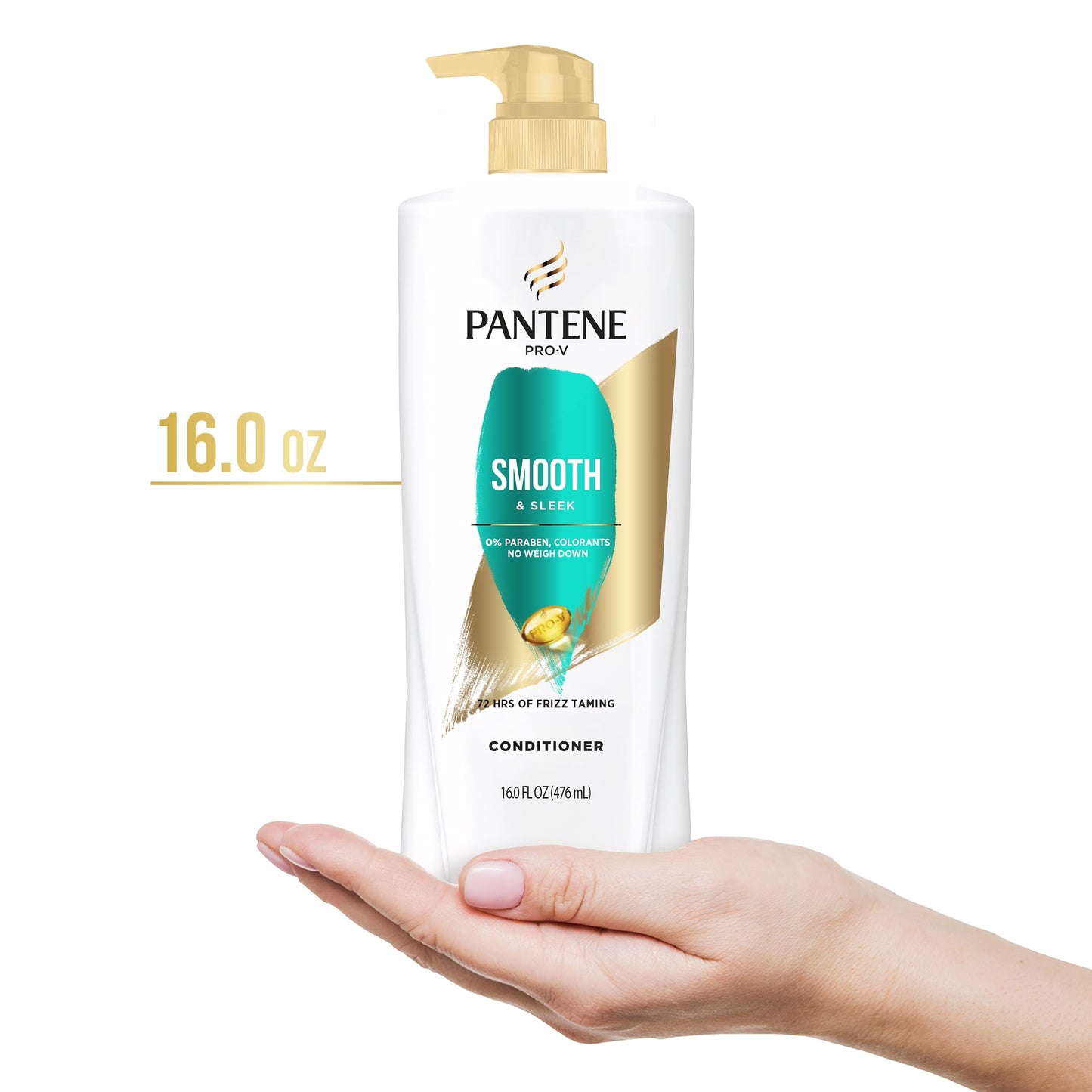 Pantene Pro-V Smooth and Sleek Conditioner, Shine Enhancing, 16.0 fl oz