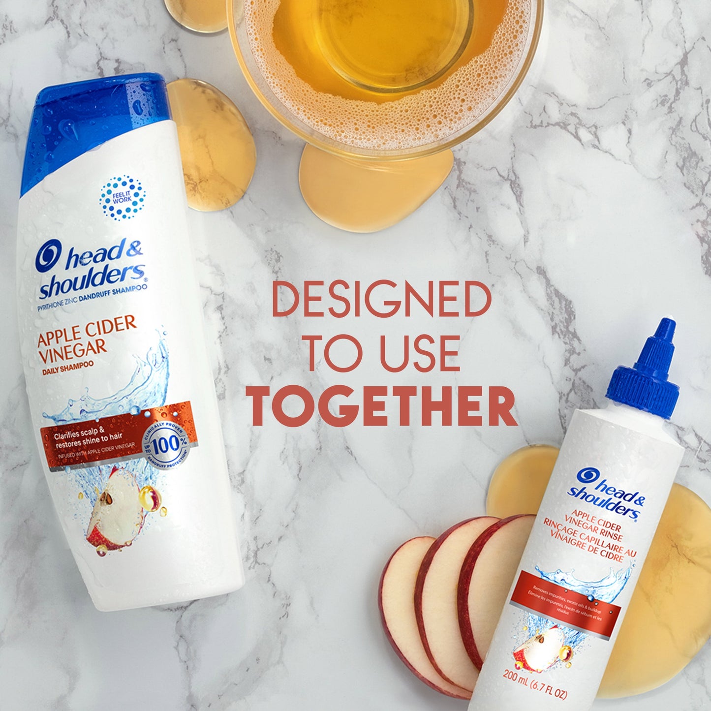 Head and Shoulders Dandruff Shampoo, Apple Cider Vinegar, 12.5 oz