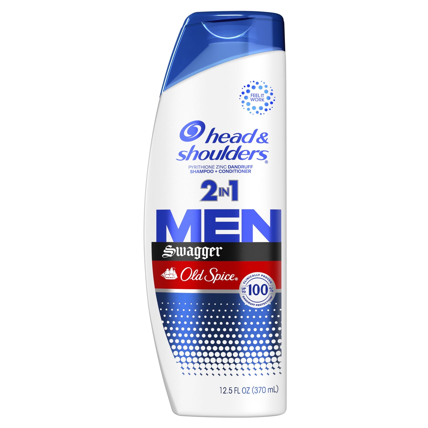 Head & Shoulders Mens 2 in 1 Dandruff Shampoo and Conditioner, Old Spice Swagger, 12.5 oz