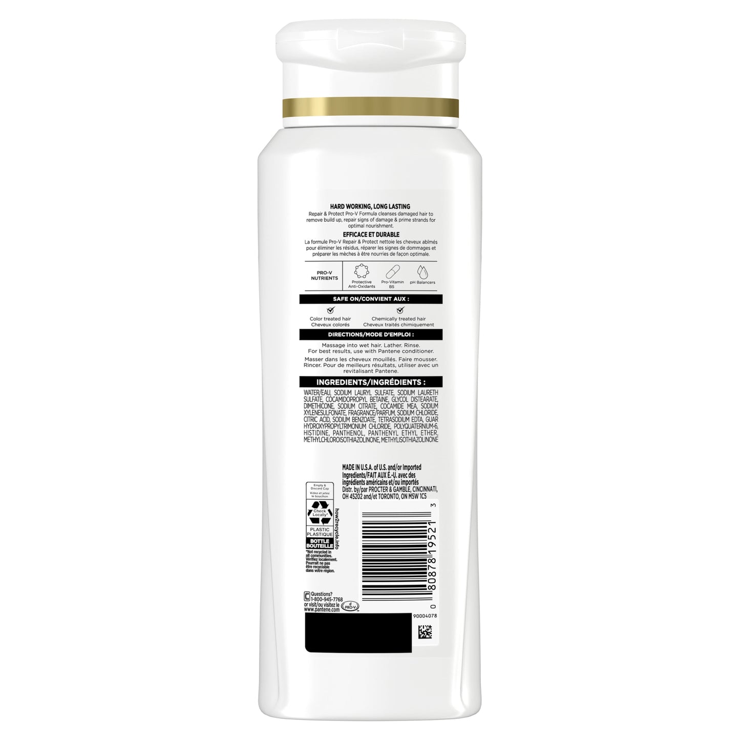 Pantene Pro-V Repair & Protect Shampoo, All Hair Types, 10.4 fl oz