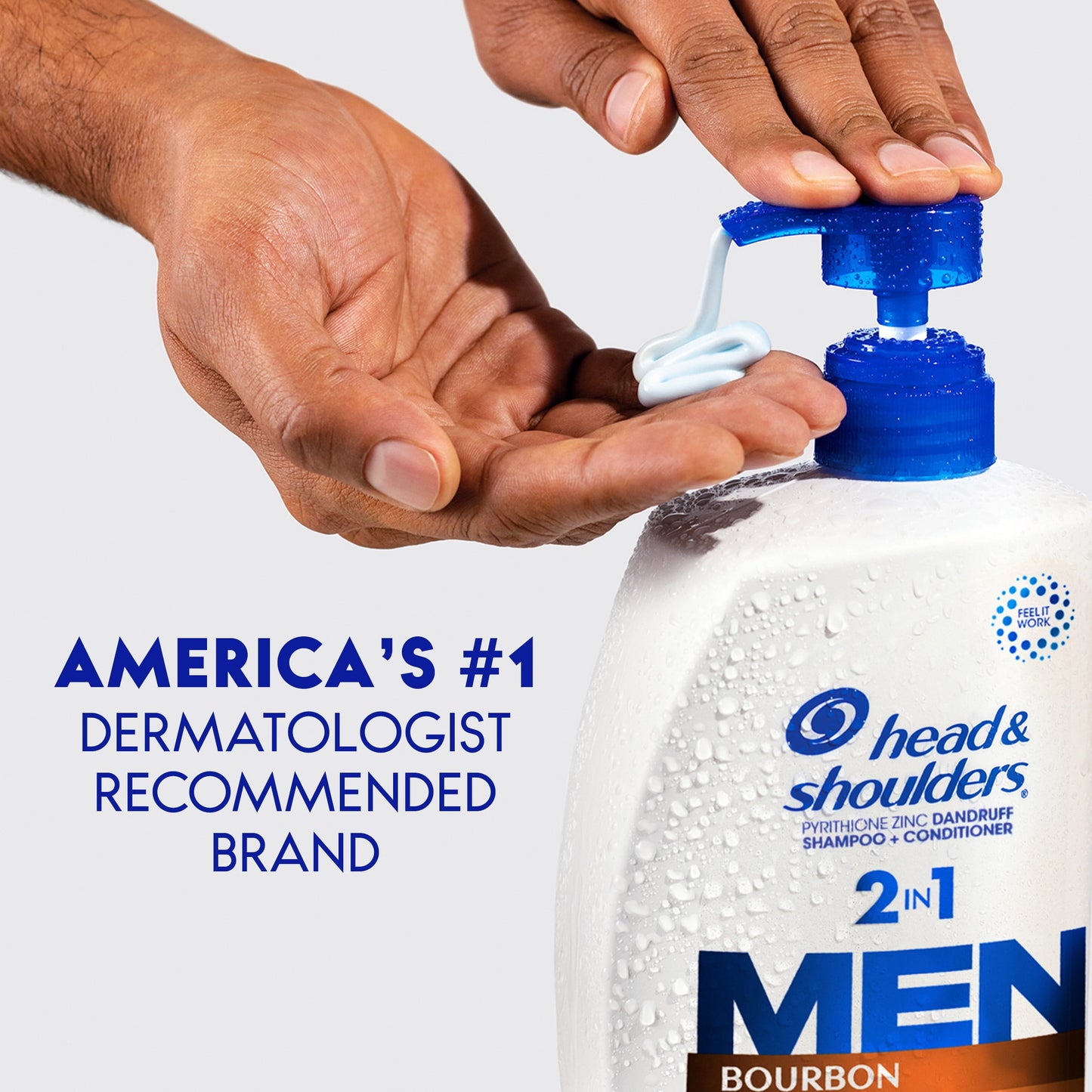 Head & Shoulders Mens 2 in 1 Dandruff Shampoo and Conditioner, Bourbon, 28.2 oz