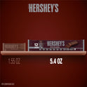 Hershey's Milk Chocolate Snack Size Candy, Bars 0.45 oz, 12 Count