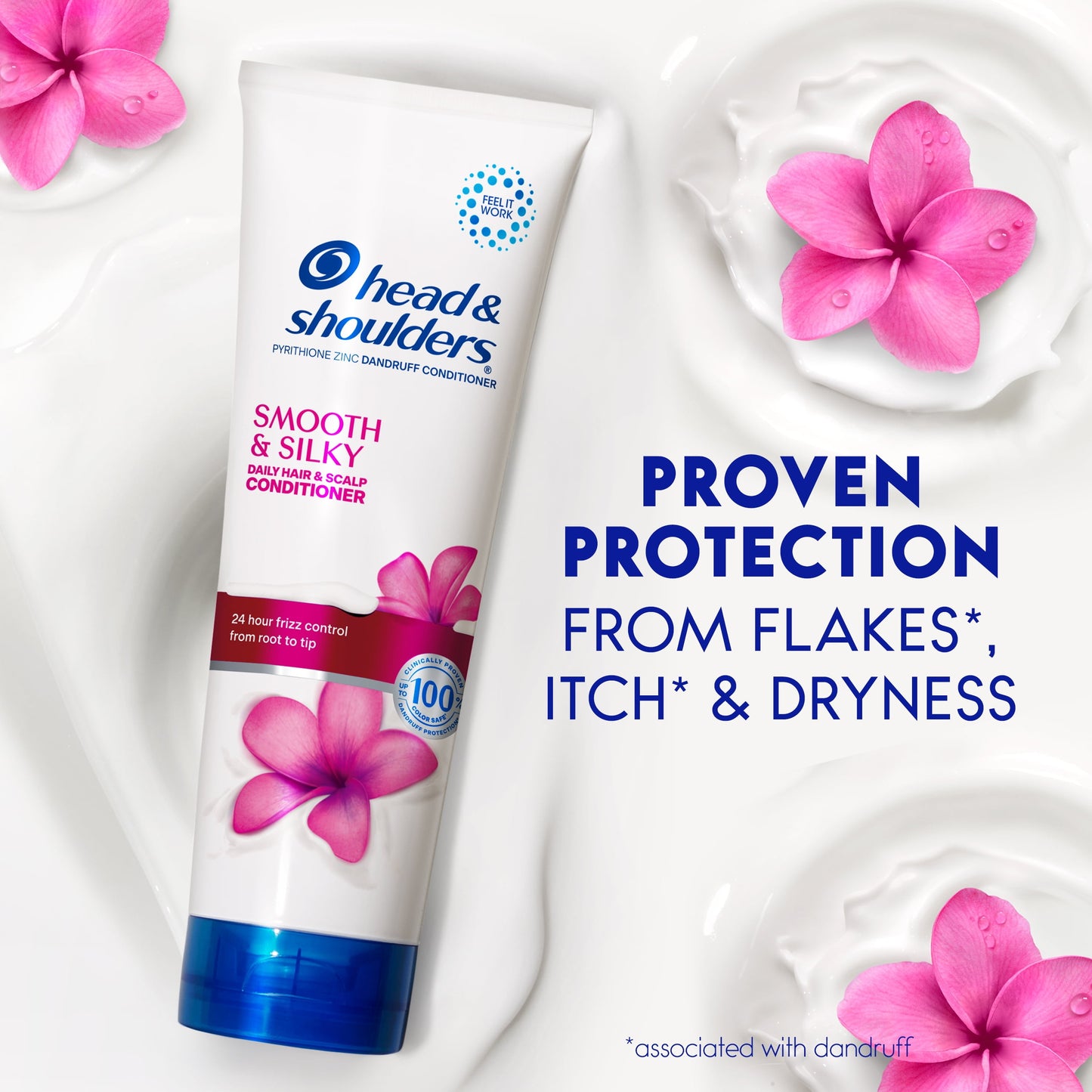 Head and Shoulders Dandruff Conditioner, Smooth and Silky, 10.6 fl oz
