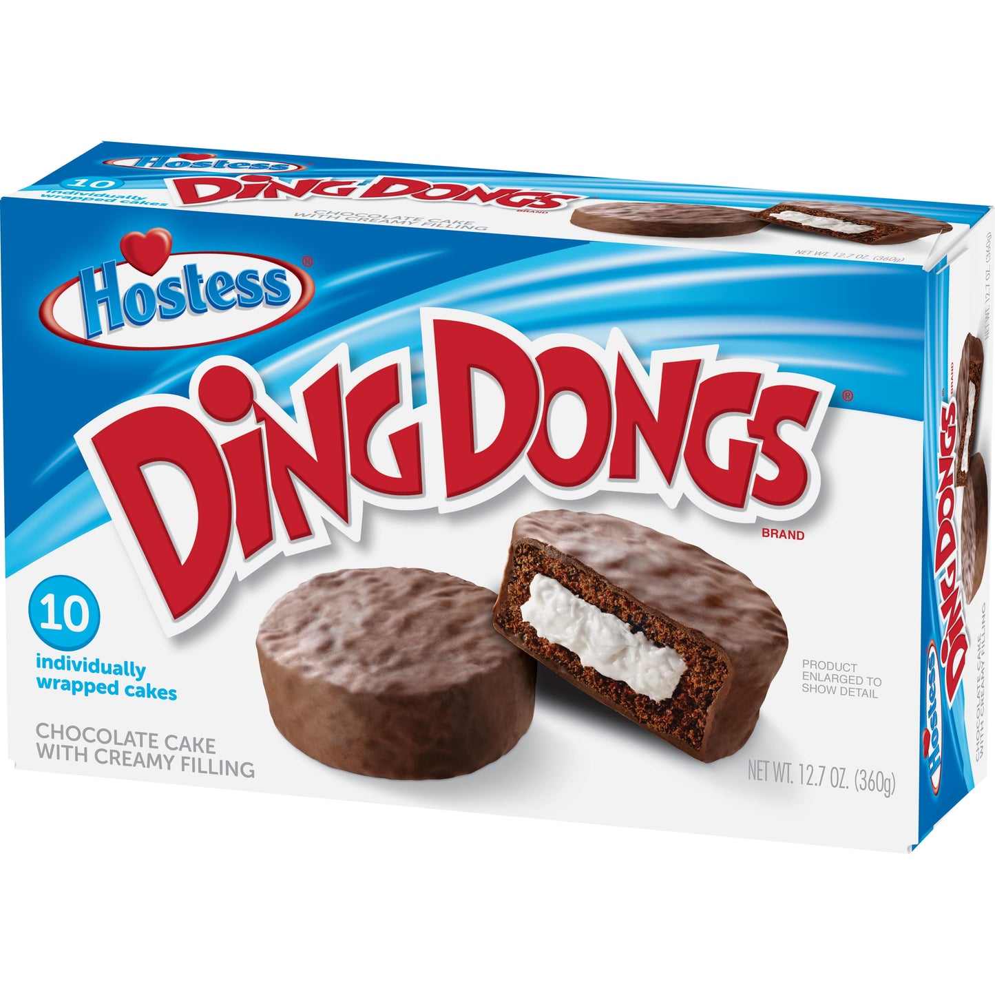 Hostess Chocolate Ding Dongs Snack Cakes - 12.70 oz, 10 Count