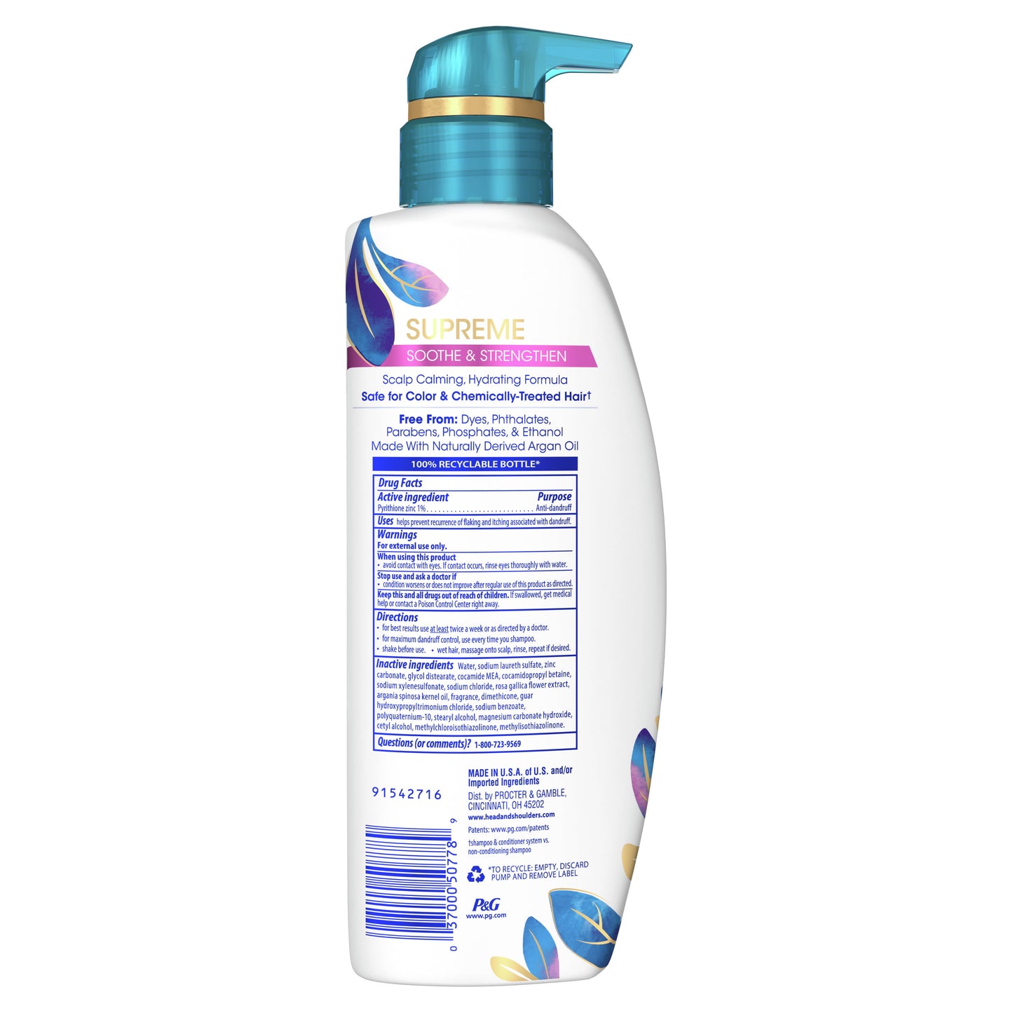 Head & Shoulders Supreme Moisturizing Soothe and Strengthen Dandruff Relief Daily Shampoo, 11.8 fl oz