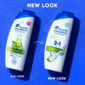 Head & Shoulders 2 in 1 Dandruff Shampoo and Conditioner, Green Apple, 20.7 oz