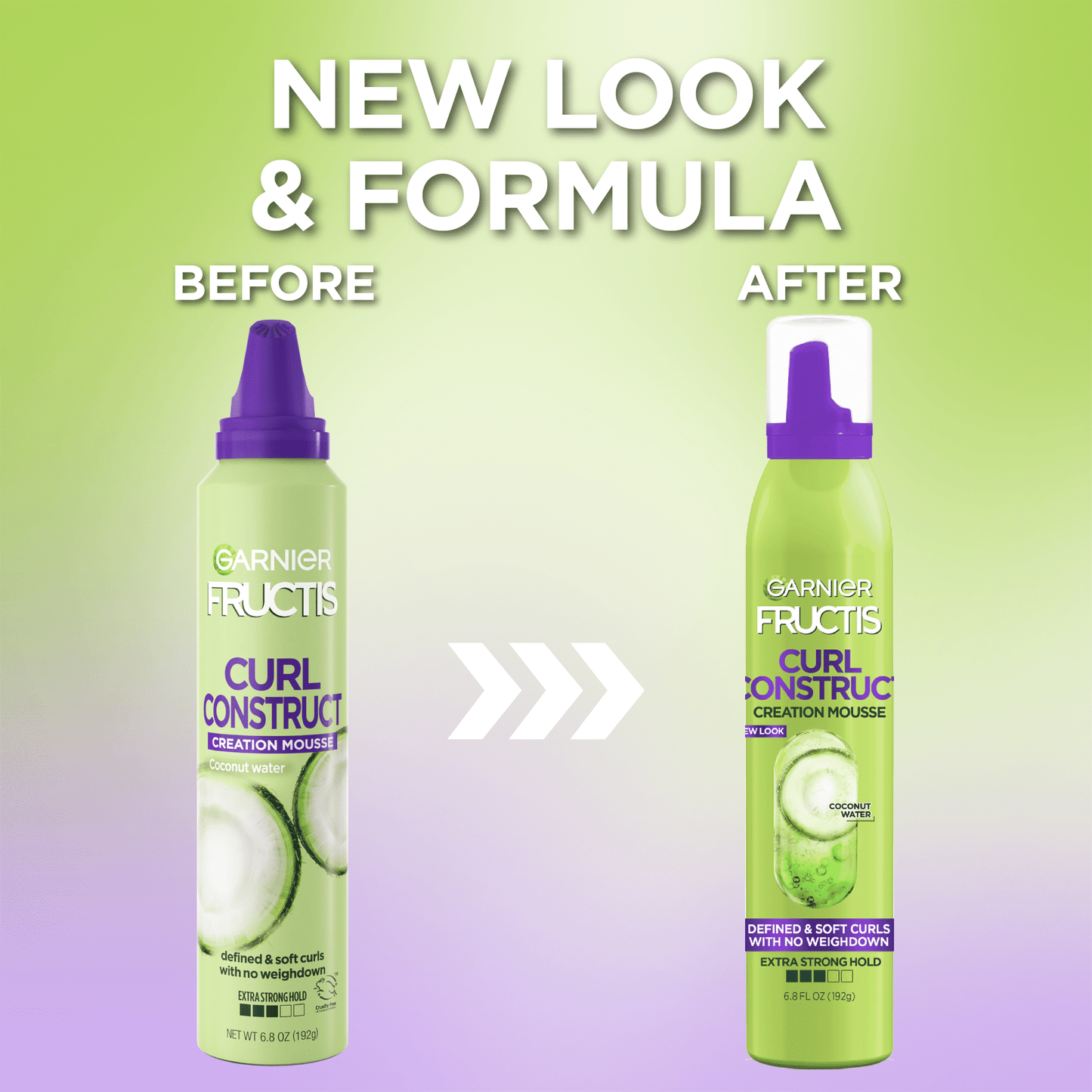 Garnier Fructis Style Curl Construct Creation Mousse, For Curly Hair, 6.8 oz